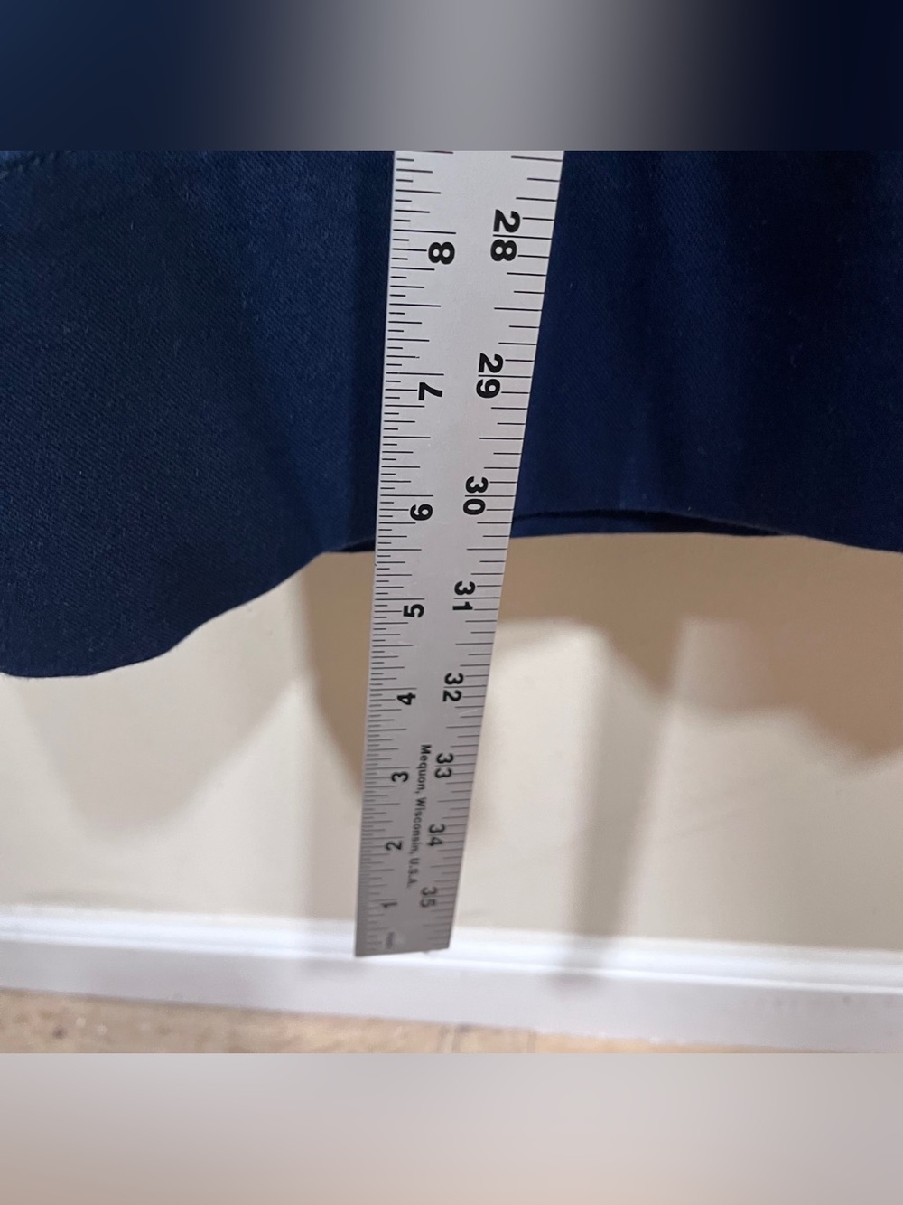 NWT Spanx SPANXsupersmooth® Stretch Twill Wide Leg Pant size L navy - Picture 5 of 11